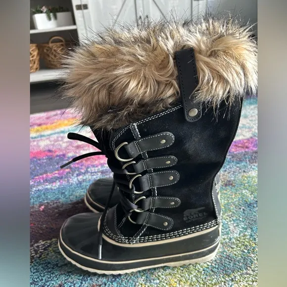 Sorel Joan of Arctic Waterproof Black Boots Size 9 NEW