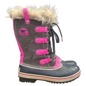 Sorel Joan of Arctic Youth 3 Waterproof Winter Snow Boots Faux Fur Trim