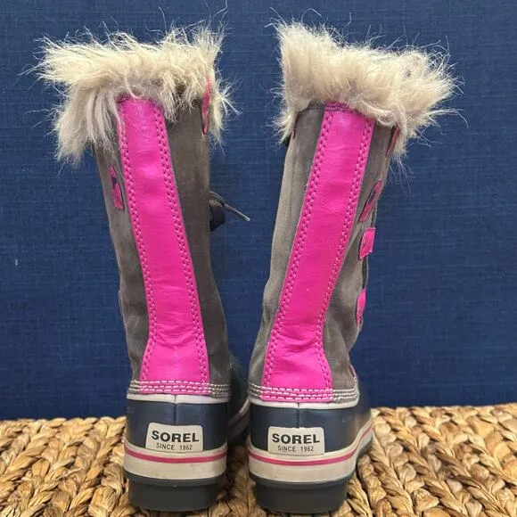 Sorel Joan of Arctic Youth 3 Waterproof Winter Snow Boots Faux Fur Trim