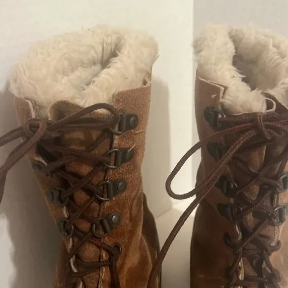 Sorel Kaufman Leather Rubber Duck Boots 10 Brown Waterproof Lined Steel Shank.
