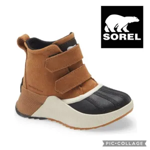 Sorel Kid’s Out N About Waterproof Boot {Camel Brown} 9