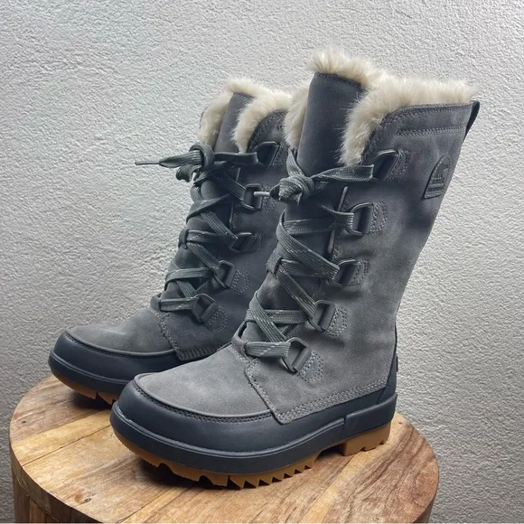 Sorel l 8 Tivoli IV Parc Waterproof Suede Insulated Faux Fur Lining Winter Boots