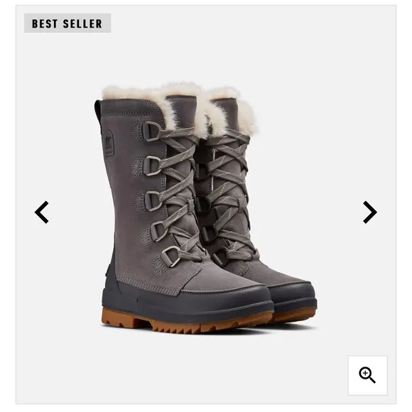 Sorel l 8 Tivoli IV Parc Waterproof Suede Insulated Faux Fur Lining Winter Boots
