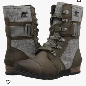 Sorel Major Carly Boots Waterproof Graphite Shark Grey Olive Khaki Green 8.5