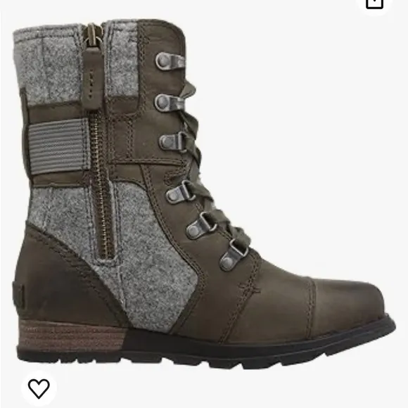 Sorel Major Carly Boots Waterproof Graphite Shark Grey Olive Khaki Green 8.5