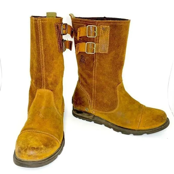 SOREL Major Pull on Grizzly Bear Tan Boots‎ Sz 6
