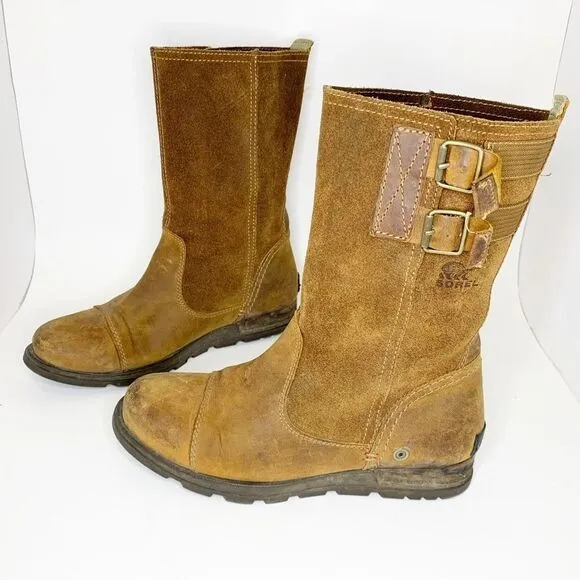 SOREL Major Pull on Grizzly Bear Tan Boots‎ Sz 6