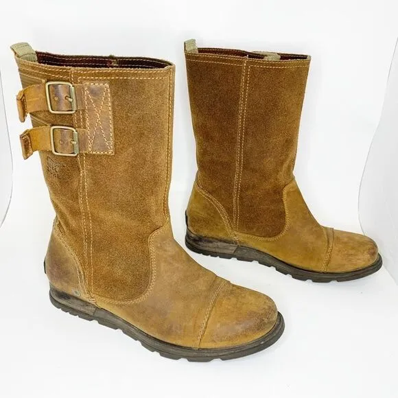 SOREL Major Pull on Grizzly Bear Tan Boots‎ Sz 6