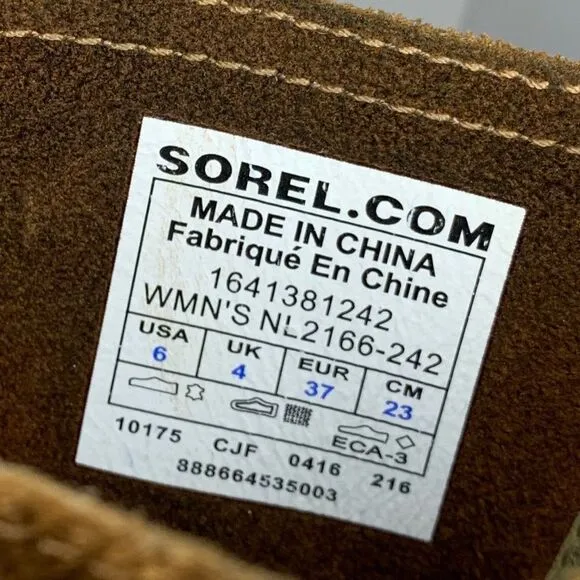 SOREL Major Pull on Grizzly Bear Tan Boots‎ Sz 6