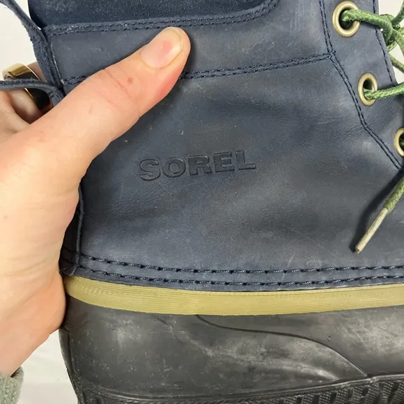 Sorel Men’s Cheyanne Blue Leather Lace Up Waterproof Boots- Size‎ 12