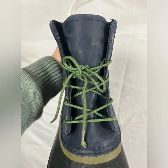 Sorel Men’s Cheyanne Blue Leather Lace Up Waterproof Boots- Size‎ 12