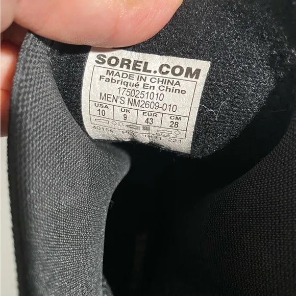 Sorel Mens Cheyanne II Chelsea Snow‎ Boot NM2609-010 Size 10 Black Winter