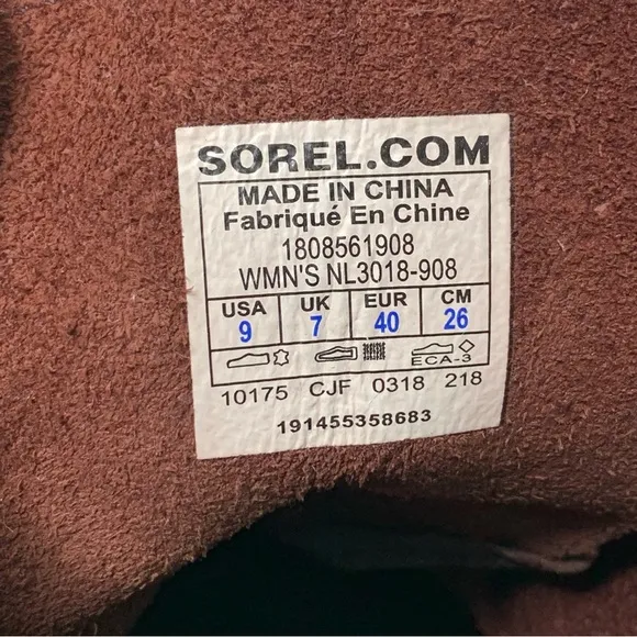 Sorel NL3018-908 Women's Brown Joan of Arctic Wedge II Ankle Lace Up Boots 9