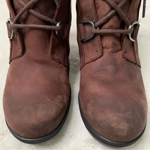 Sorel NL3018-908 Women's Brown Joan of Arctic Wedge II Ankle Lace Up Boots 9
