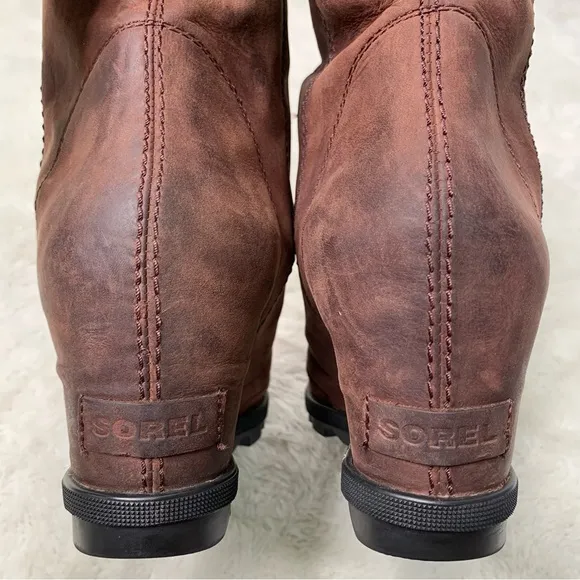 Sorel NL3018-908 Women's Brown Joan of Arctic Wedge II Ankle Lace Up Boots 9