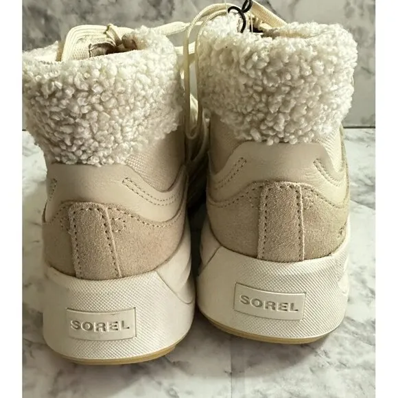 Sorel ONA 503 Mid Cozy Boots Cream Bleached Ceramic Womens 7.5 Waterproof‎ New