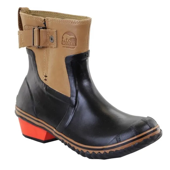 Sorel Slimpack Riding Glow Waterproof Short Boots Two-Tone Ankle Boots Sz 9