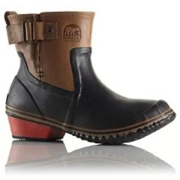 Sorel Slimpack Riding Glow Waterproof Short Boots Two-Tone Ankle Boots Sz 9