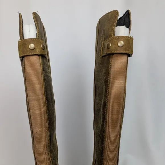 Sorel sz. 9 Lola Tall Riding Boots Distressed Leather Waterproof Knee High Boho