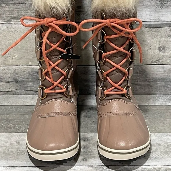 SOREL Tofino II Faux Fur Lined Waterproof  Boot - Omega Taupe Paradox Pink Sz-7