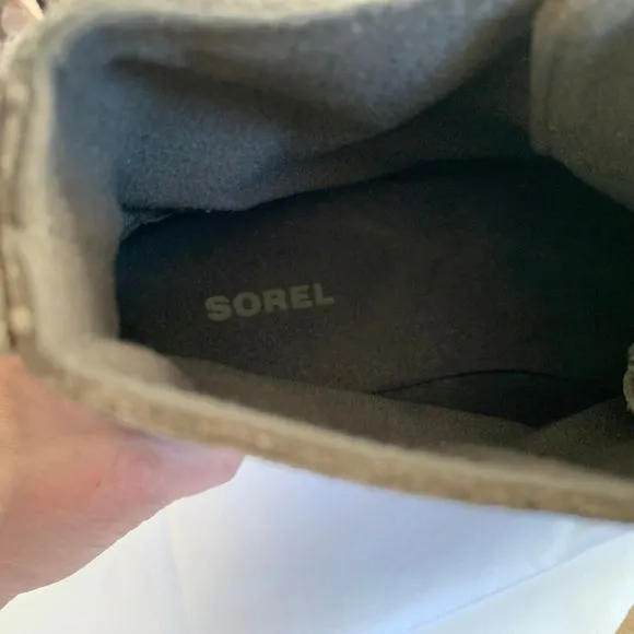 Sorel Toronto NL2115-245 Lace Up Green Suede Wedge Ankle Boots Booties - Size 9