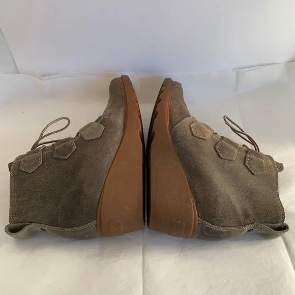 Sorel Toronto NL2115-245 Lace Up Green Suede Wedge Ankle Boots Booties - Size 9