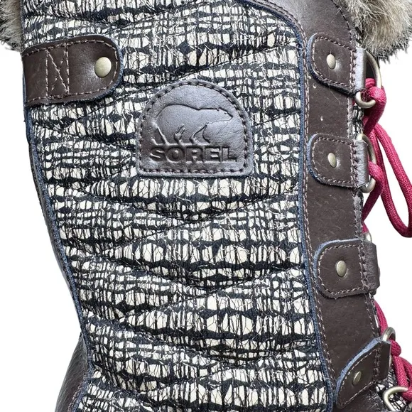 Sorel | Women | Tofino II Cordovan Metallic Faux Fur Waterpoof Boots | 10.5