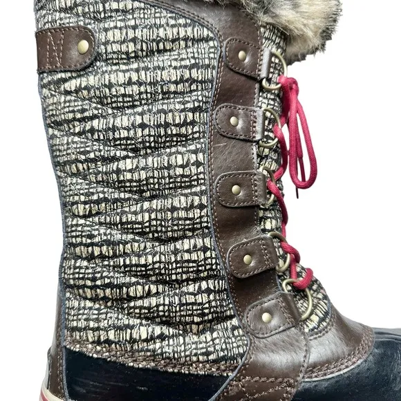 Sorel | Women | Tofino II Cordovan Metallic Faux Fur Waterpoof Boots | 10.5