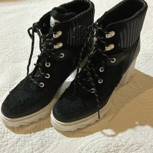Sorel Women's Brex Heel Cozy Lace Waterproof Booties Black NL4814-010 Size 9.5