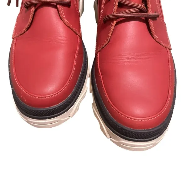 Sorel Women's Brex Lace Waterproof Boot Warp Red Size 8.5