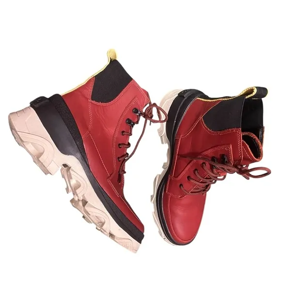 Sorel Women's Brex Lace Waterproof Boot Warp Red Size 8.5