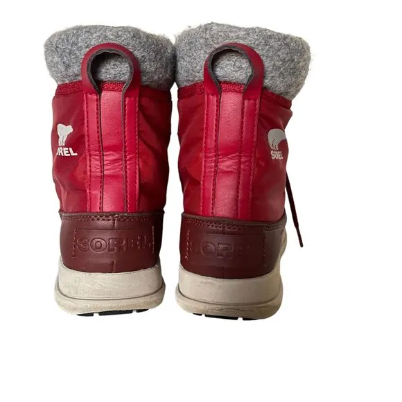 Sorel Women’s Explorer Carnival Boots - Red Dahlia Sz 9 Waterproof Winter Boot