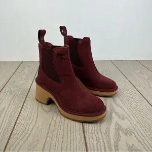 Sorel Women's Hi-Line Heel Chelsea Boots US5 Spice, Tawny Buff $190