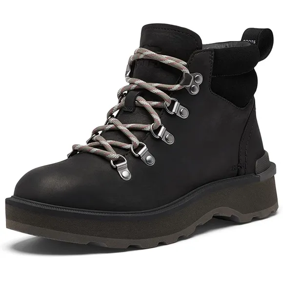 Sorel women’s hi line hiker hiking hike boot black leather waterproof size 8 9