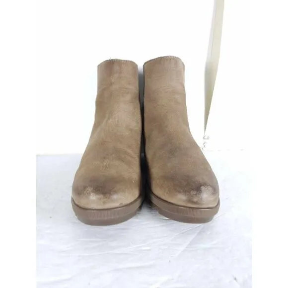 Sorel Women's Joan of ArcticII US8 Brown Leather Waterproof Side Zip Wedge Boots