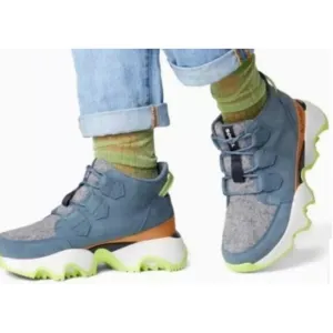 Sorel Womens Kinetic Impact Caribou Waterproof Boots Mercury India Ink Size 9