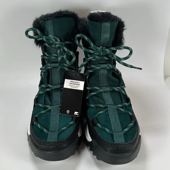 Sorel Women's ONA RMX Glacy Waterproof Boots - Midnight Teal Black Size 10 NIB