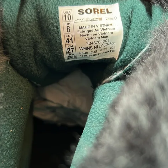 Sorel Women's ONA RMX Glacy Waterproof Boots - Midnight Teal Black Size 10 NIB