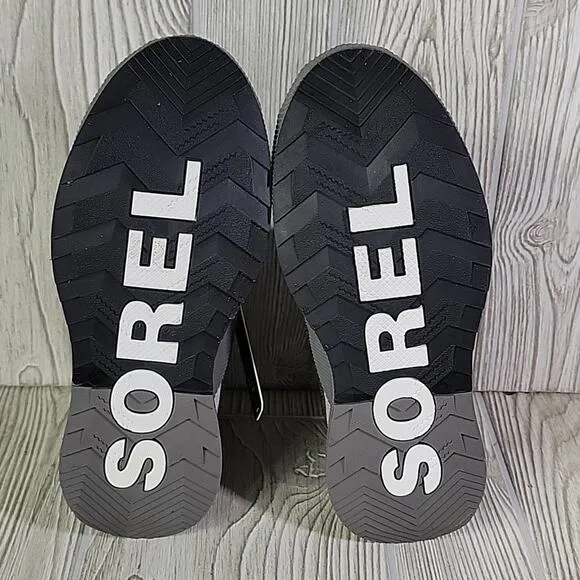 Sorel Womens Out N About III Classic Waterproof Boots Black Sea Salt Size 7 NEW