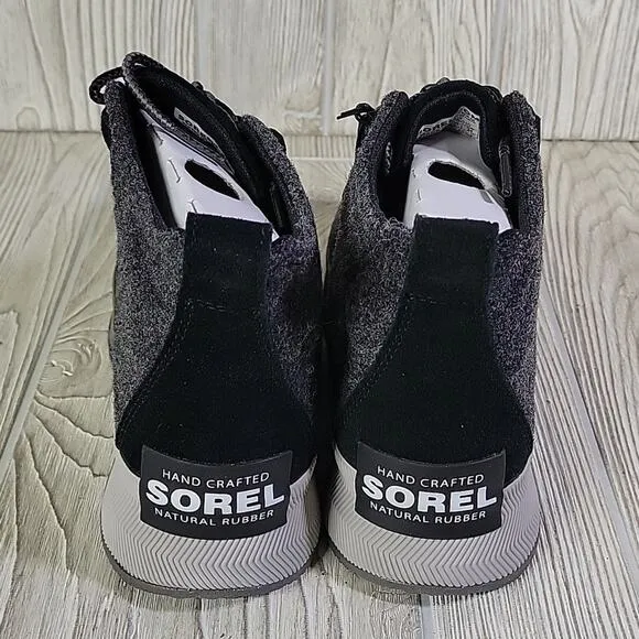 Sorel Womens Out N About III Classic Waterproof Boots Black Sea Salt Size 7 NEW