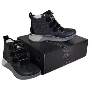 Sorel Womens Out N About III Classic Waterproof Boots Black Sea Salt Size 7 NEW
