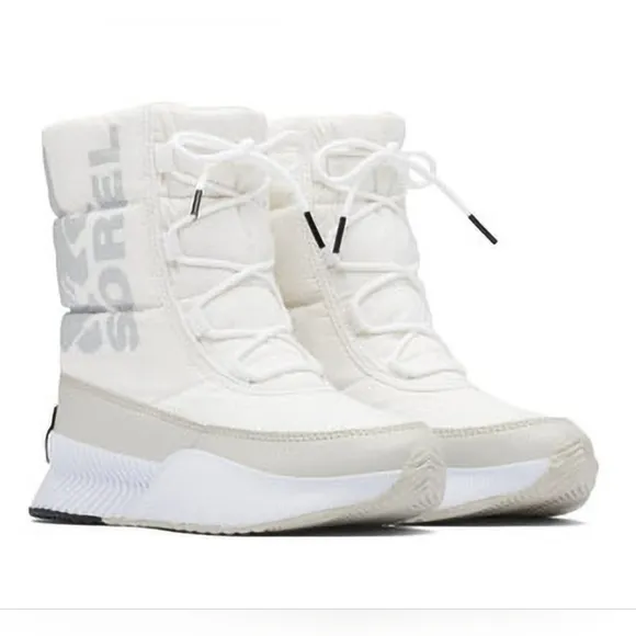 Sorel Women's Out N About III Waterproof   Nubuck Mid Calf White Winter Boots