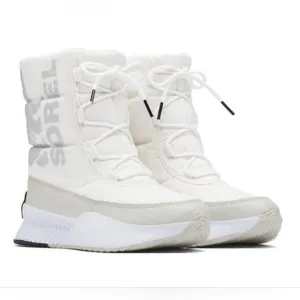 Sorel Women's Out N About III Waterproof   Nubuck Mid Calf White Winter Boots