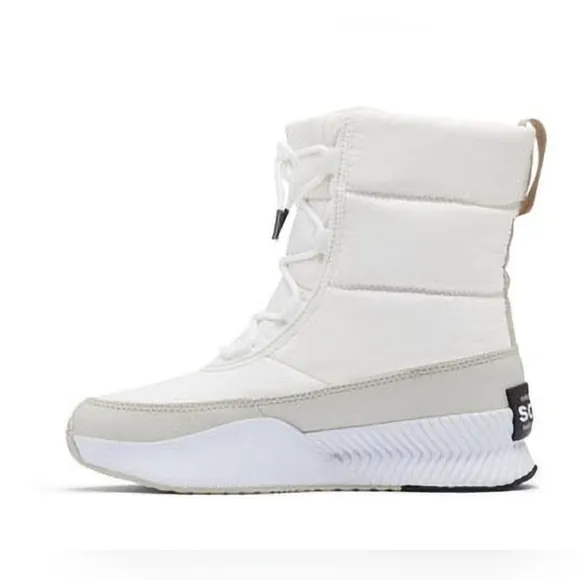 Sorel Women's Out N About III Waterproof   Nubuck Mid Calf White Winter Boots