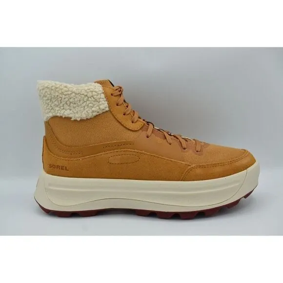 Sorel Womens Size 9 ONA 503 Mid Cozy Canyon Gold Suede Waterproof Sneaker Boots
