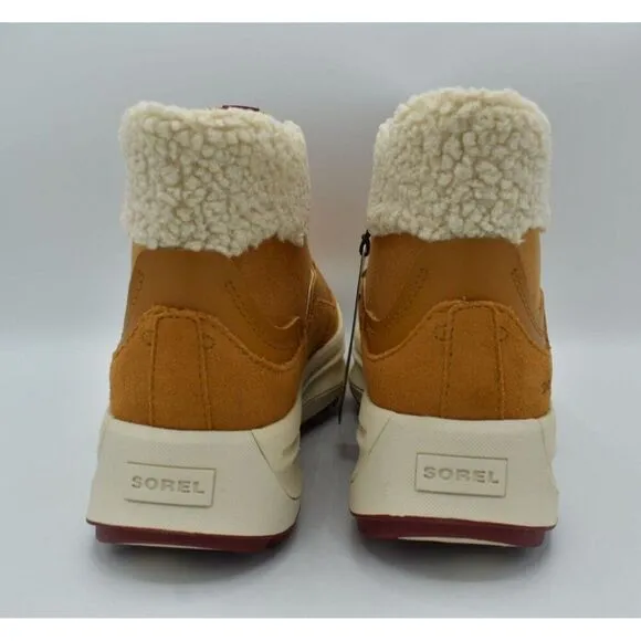 Sorel Womens Size 9 ONA 503 Mid Cozy Canyon Gold Suede Waterproof Sneaker Boots