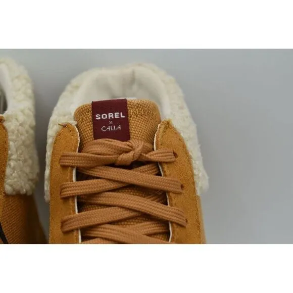 Sorel Womens Size 9 ONA 503 Mid Cozy Canyon Gold Suede Waterproof Sneaker Boots