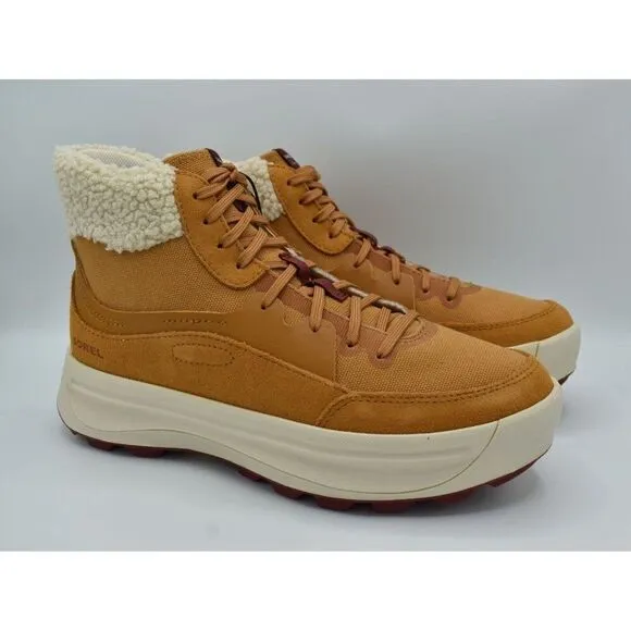 Sorel Womens Size 9 ONA 503 Mid Cozy Canyon Gold Suede Waterproof Sneaker Boots