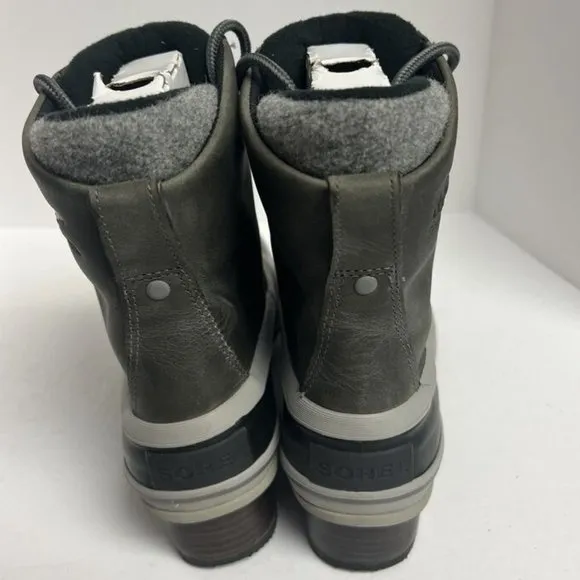 Sorel Women's Slimpack III Lace Waterproof Winter Boots Quarry, Size 8.5 M