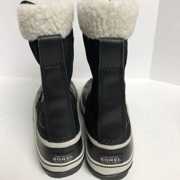 Sorel Women's Winter Carnival, Black Waterproof Snow Boots, Size 8 M